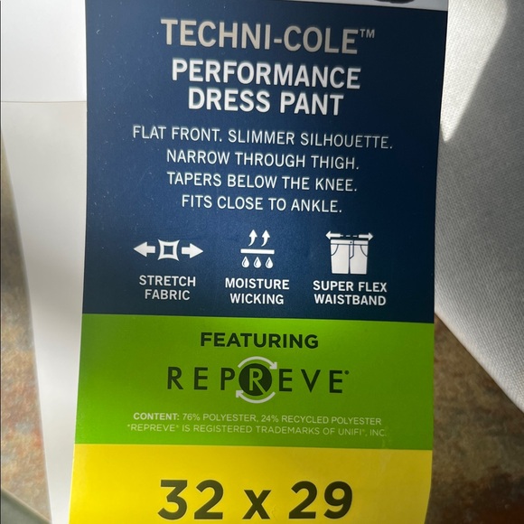 Kenneth Cole Reaction Gray Techni-Cole Dress Pants 32 x 29. NWT - Picture 3 of 11